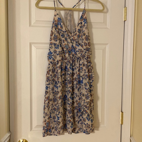 Lush floral printed faux wrap dress - Picture 1 of 5